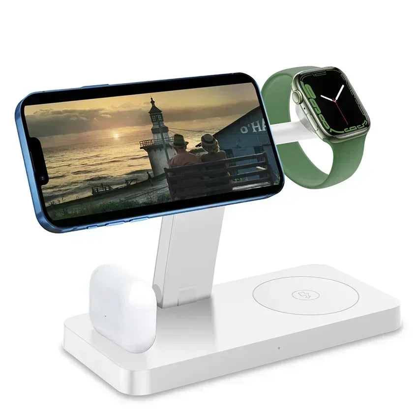 4in1 Magnetic Wireless Charger Stand Fast Charging Dock Station for |iPhone/Apple products|