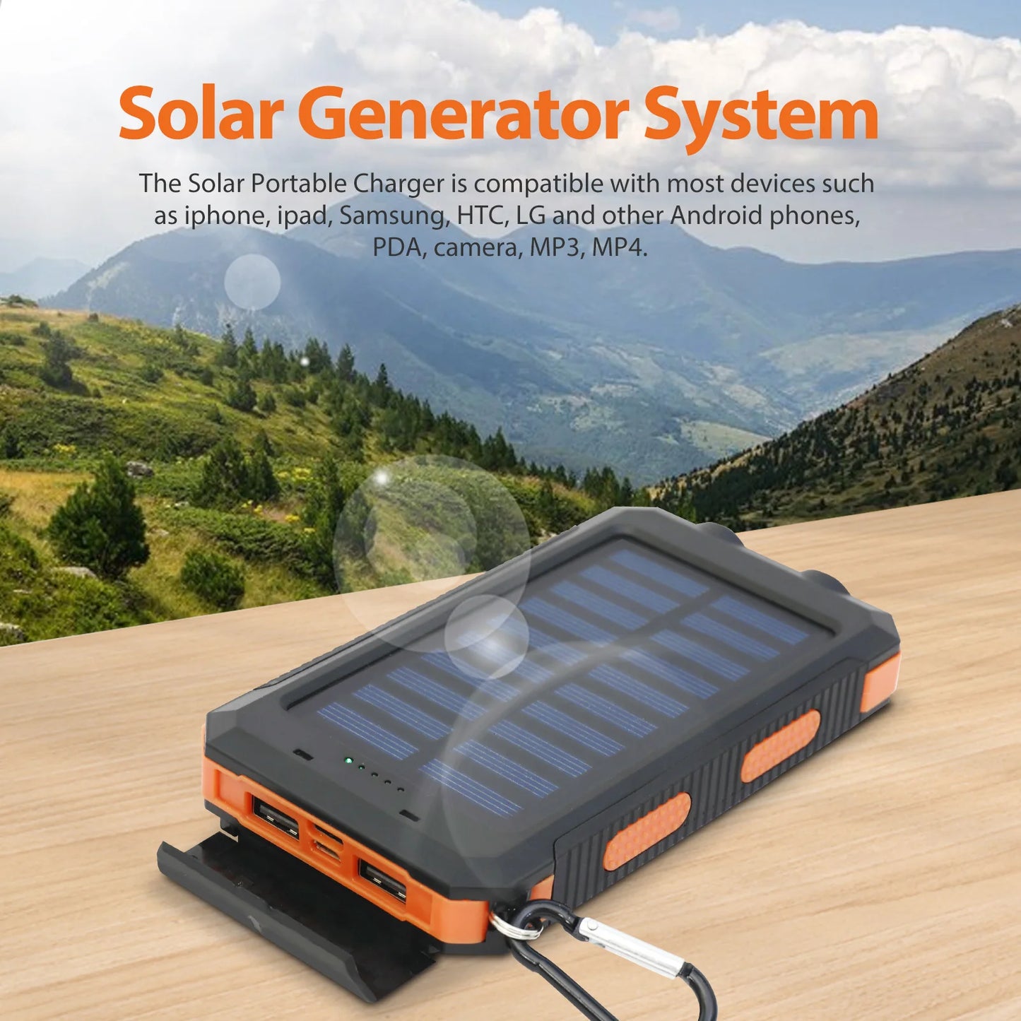 OGERY Solar Charger for Cell Phone Portable Solar Power Bank