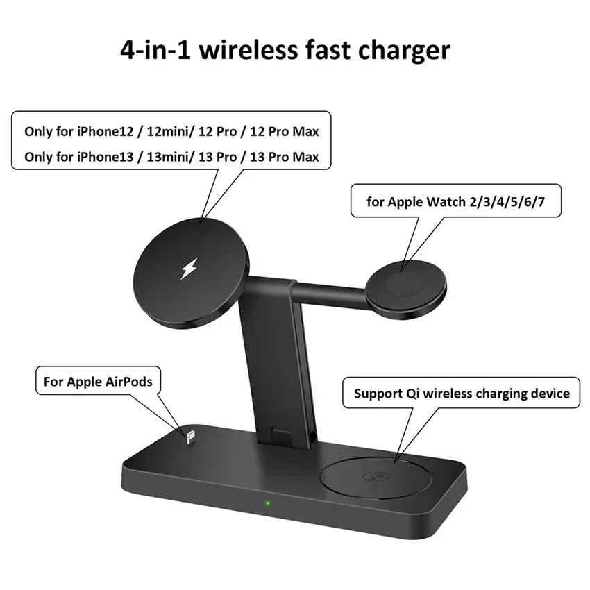 4in1 Magnetic Wireless Charger Stand Fast Charging Dock Station for |iPhone/Apple products|