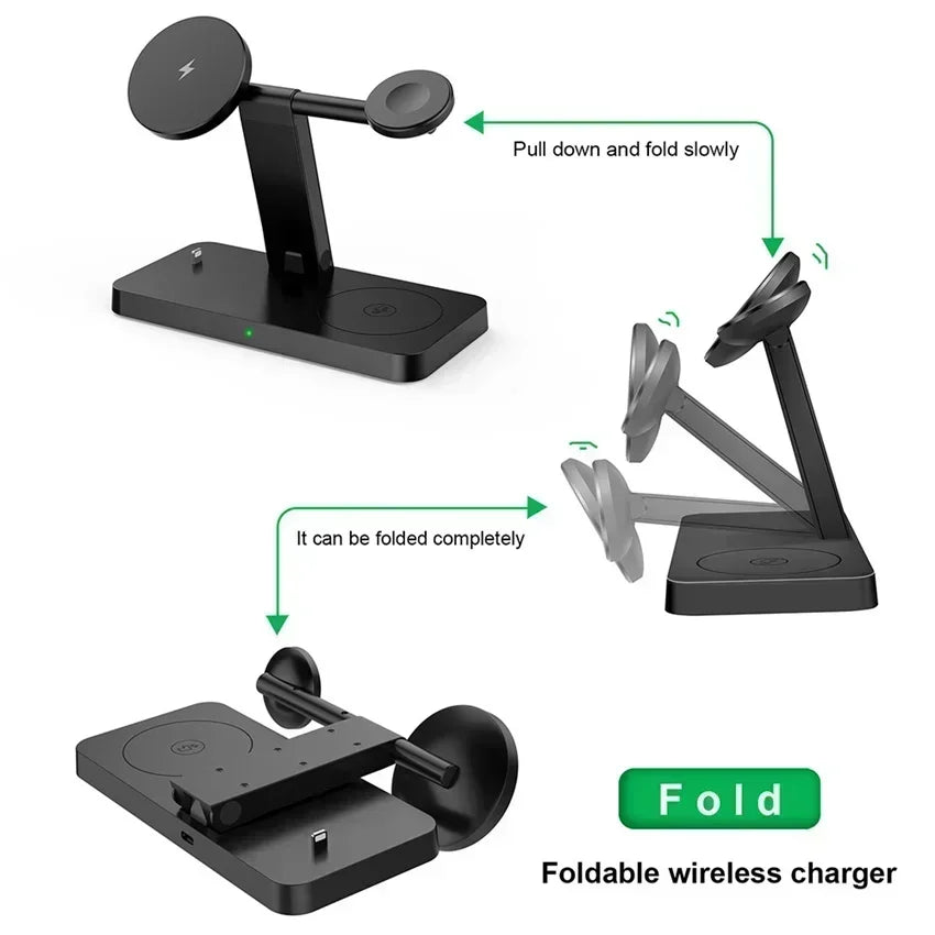 4in1 Magnetic Wireless Charger Stand Fast Charging Dock Station for |iPhone/Apple products|