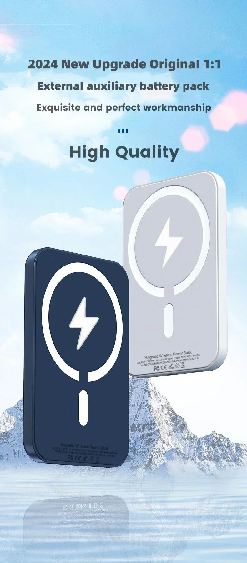 MagSecure Magnetic Wireless Power Bank for iPhone 12 13 14 15 Pro Max
