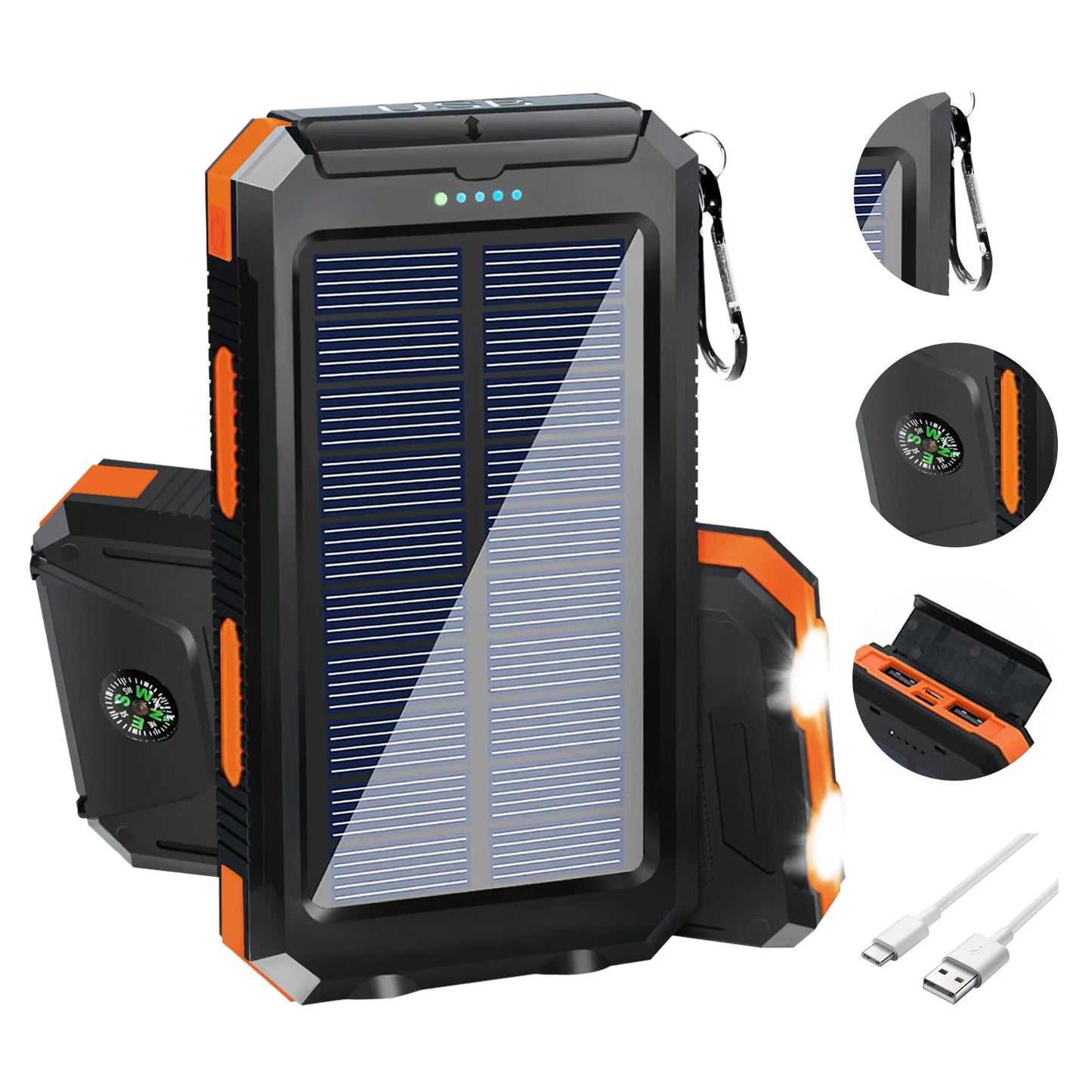 OGERY Solar Charger for Cell Phone Portable Solar Power Bank