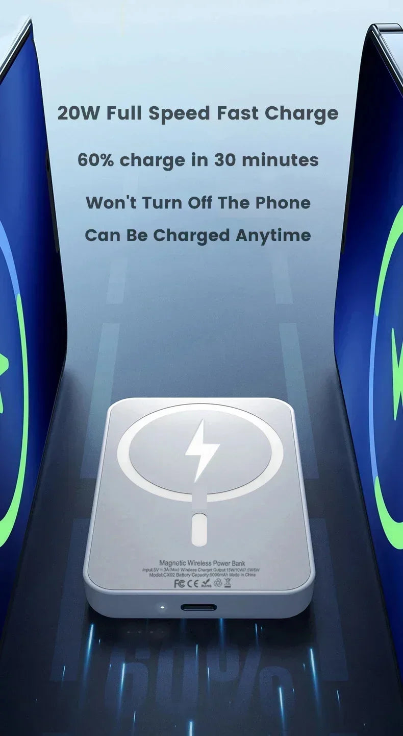 MagSecure Magnetic Wireless Power Bank for iPhone 12 13 14 15 Pro Max