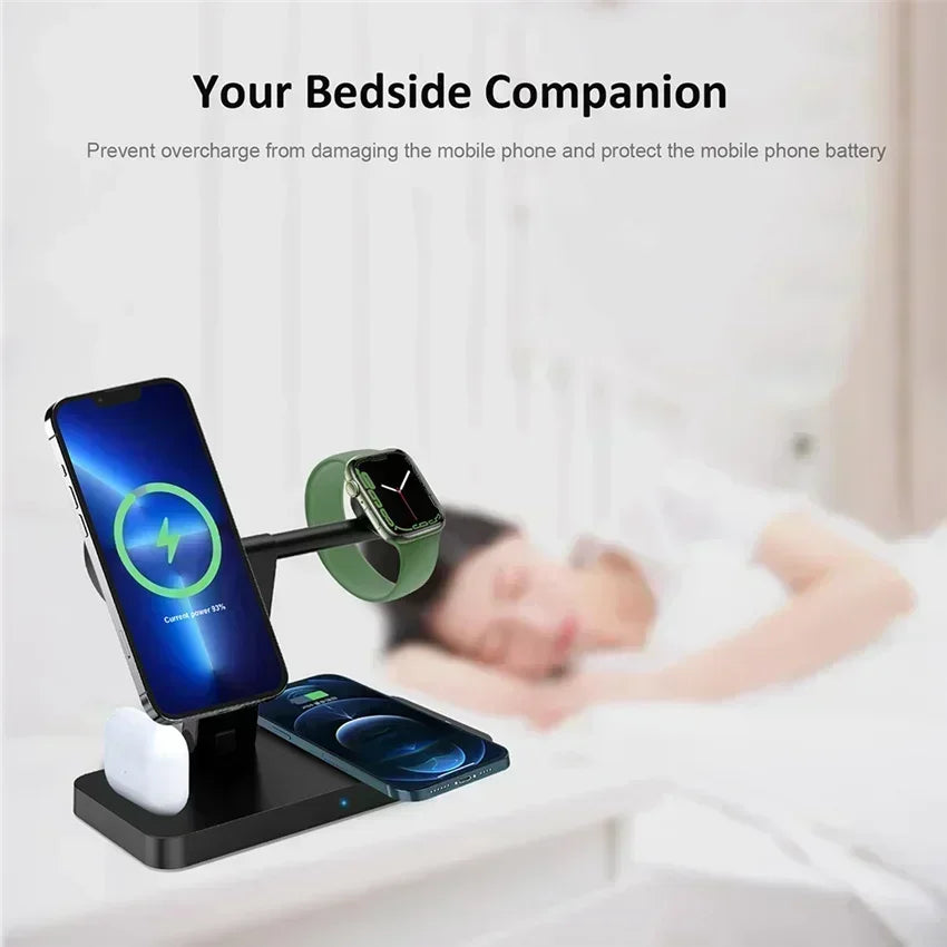 4in1 Magnetic Wireless Charger Stand Fast Charging Dock Station for |iPhone/Apple products|