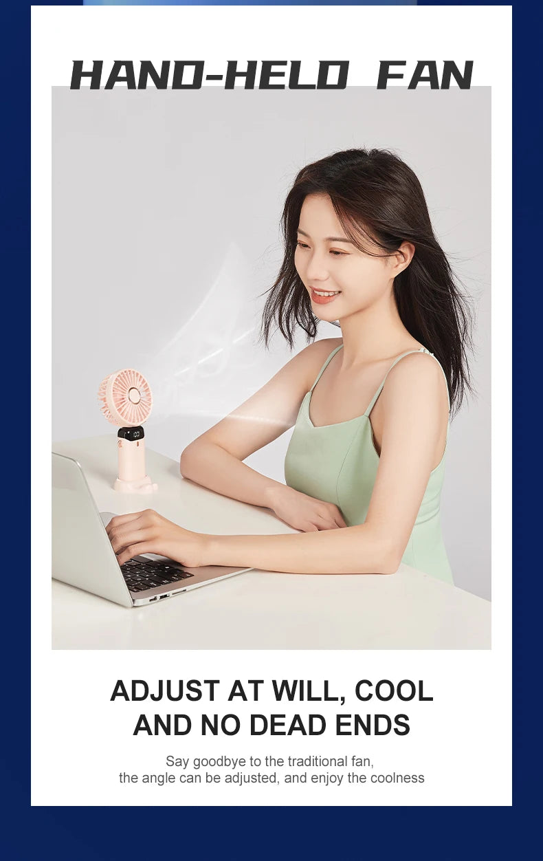 KINSCOTER Handheld Mini Fan Foldable Portable Fan