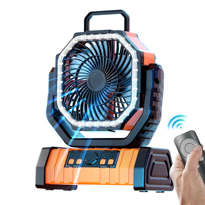 OGERY Battery Operated Fan Portable Rechargeable with LED Light and Hook
