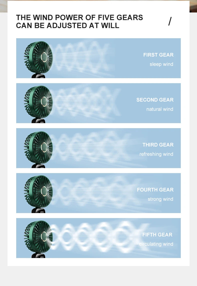 KINSCOTER Handheld Mini Fan Foldable Portable Fan