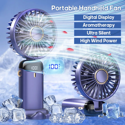 KINSCOTER Handheld Mini Fan Foldable Portable Fan