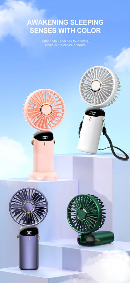 KINSCOTER Handheld Mini Fan Foldable Portable Fan