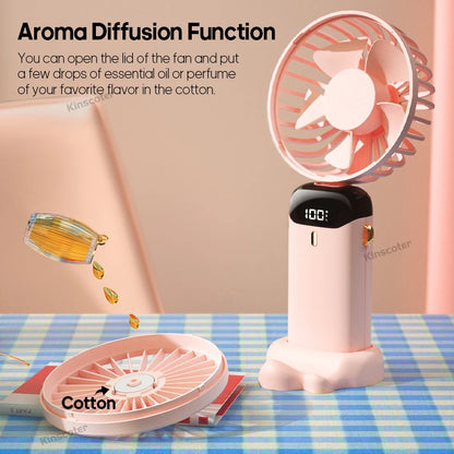 KINSCOTER Handheld Mini Fan Foldable Portable Fan