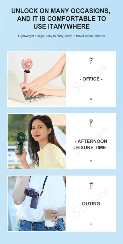 KINSCOTER Handheld Mini Fan Foldable Portable Fan