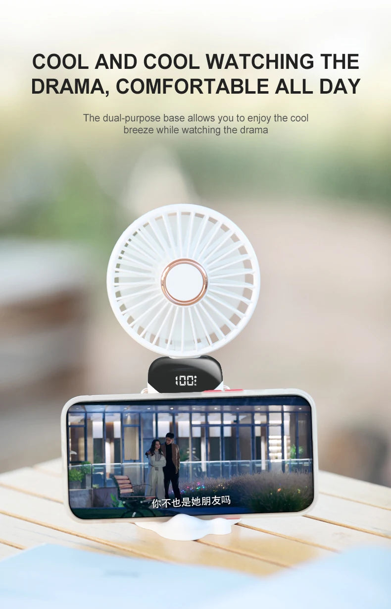 KINSCOTER Handheld Mini Fan Foldable Portable Fan