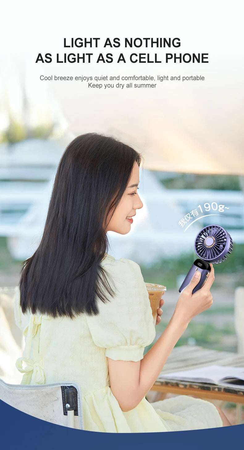 KINSCOTER Handheld Mini Fan Foldable Portable Fan