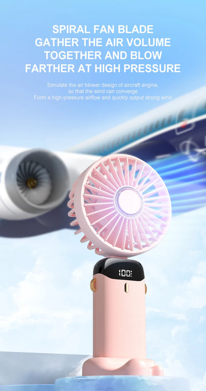 KINSCOTER Handheld Mini Fan Foldable Portable Fan