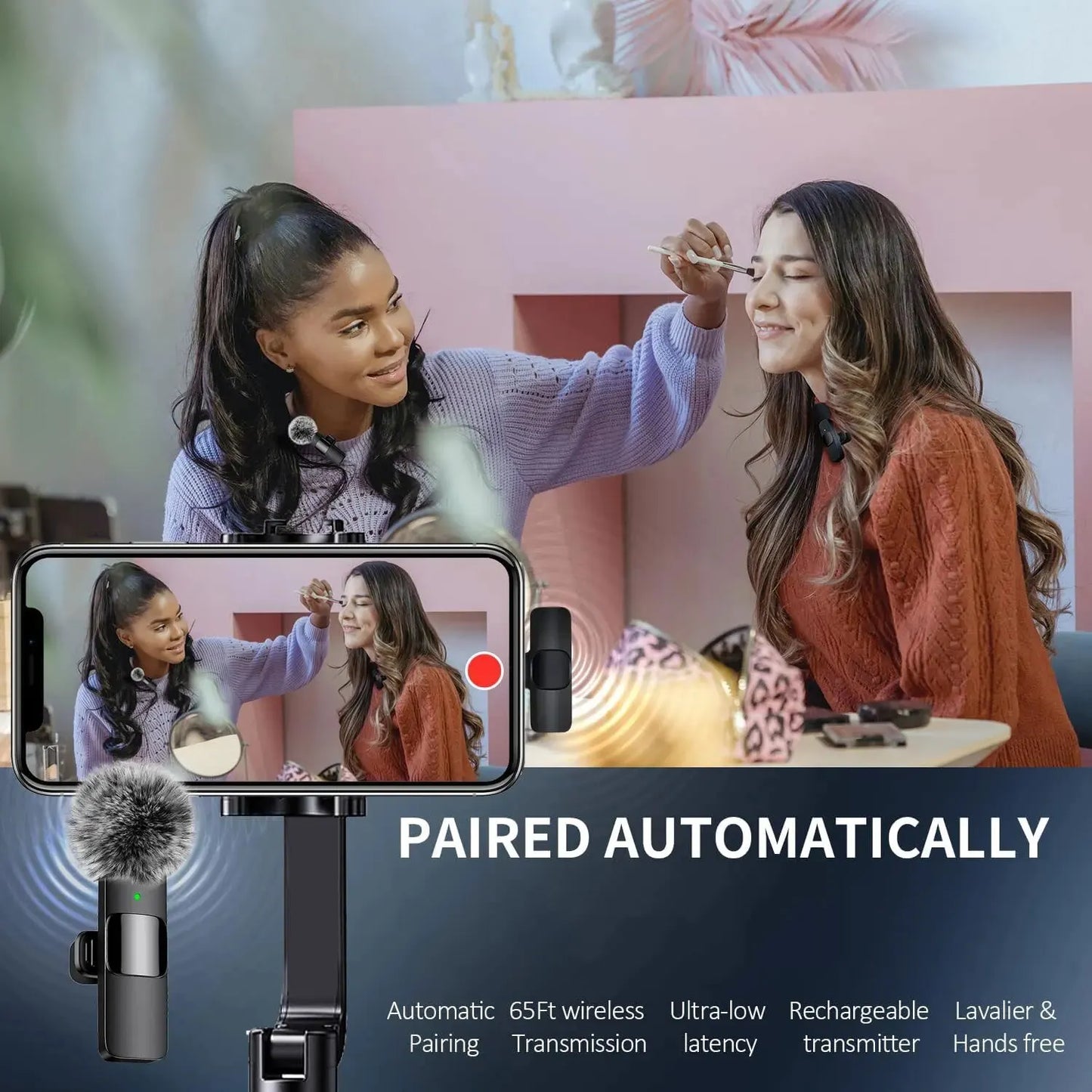 CrystalSound Wireless Lavalier Microphone Mini Mic